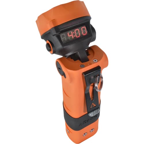 Industrieleuchte ADALIT IL-300 in orange mit digitaler Anzeige