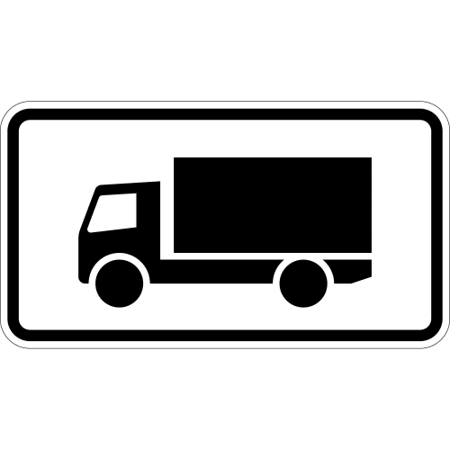 Verkehrszeichen für Kraftfahrzeuge mit einer zulässigen Gesamtmasse über 3,5 Tonnen, einschließlich Anhänger und Zugmaschinen, ausgenommen Pkw und Kraftomnibusse