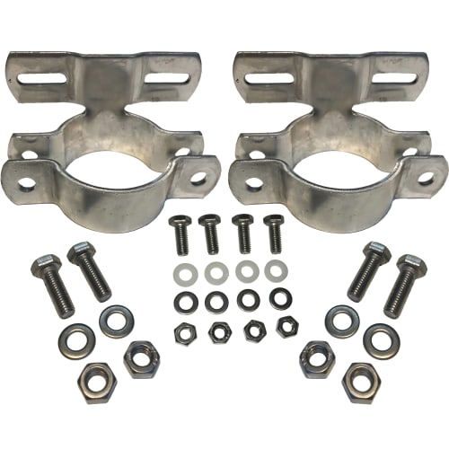 Rohrschellen-Set mit Schrauben, Muttern und Unterlegscheiben zur Schilderbefestigung für Verkehrsschilder