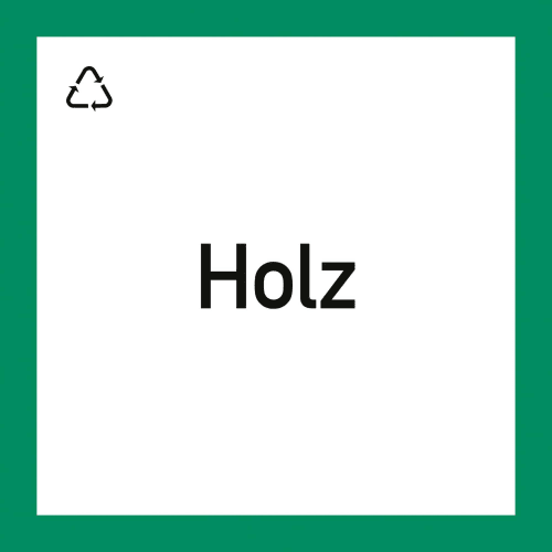 Wertstoffkennzeichnung Holz Recycling Symbol
