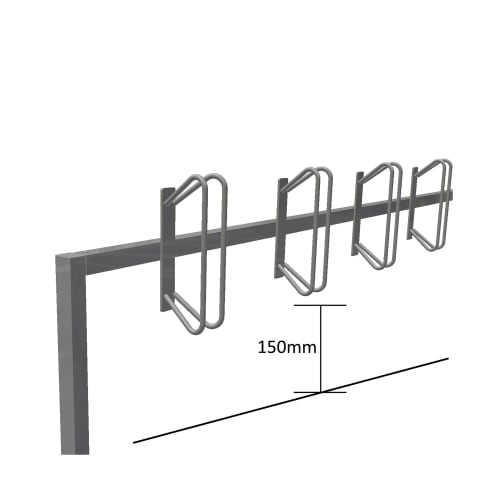 Fahrradständer Reihenparker mit 6 Plätzen aus Metall zur sicheren Fahrradabstellung