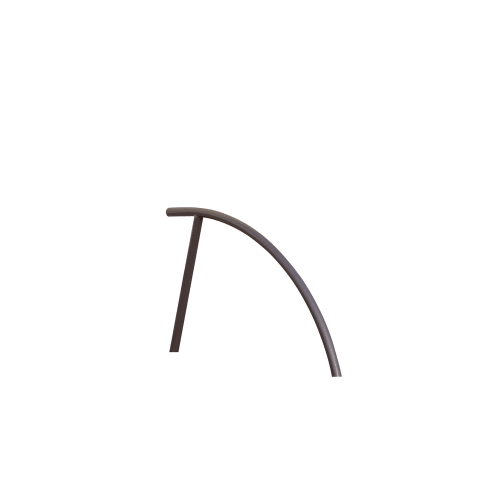 Design-Fahrradanlehnbügel aus Metall in schwarzer Farbe