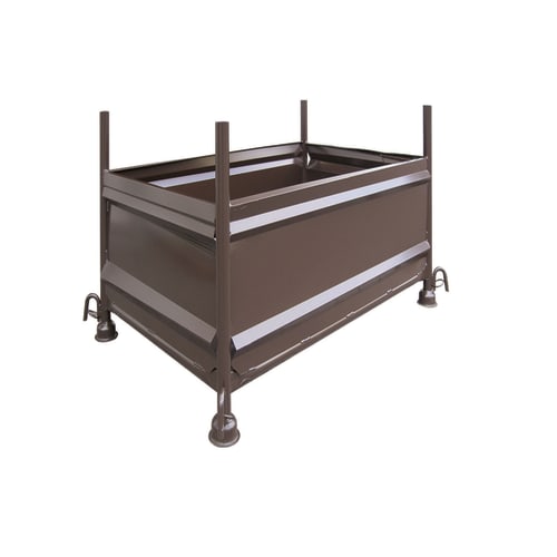 Stapelpalette Vollwandbehälter aus Metall mit Tragkraft 1,5 Tonnen