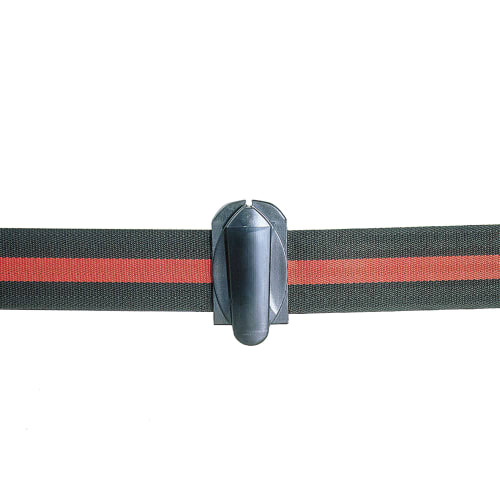 Gurtverbinder für Absperrgurte MOSTAR und EASY mit schwarzem und rotem Gurt