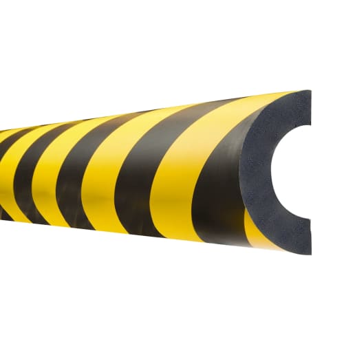 Prallschutz FLEXI Rohrschutz gelb schwarz gestreift aus Schaumstoff