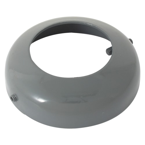 Bodenrosette zum Anschrauben, abgerundet, grau, für Stilpoller mit Durchmesser 76 oder 82 mm