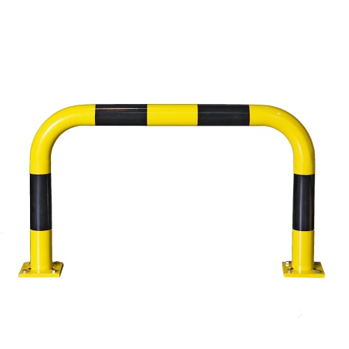 Rammschutzbügel WACHTWERK X FLEX aus Stahl in Gelb und Schwarz mit Stärke S Ø 76 mm