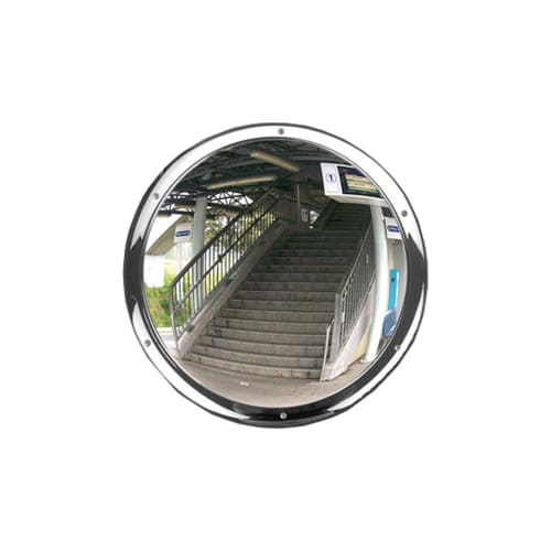 Anti-Vandalismusspiegel INDOOR mit Blick auf Treppe und Geländer zur Überprüfung von 3 Richtungen