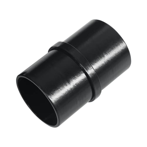 Schwarzer Adapter für Rammschutzbarriere aus Stahl