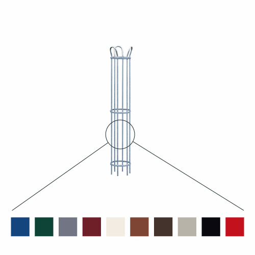 Baumschutzgitter aus Stahl mit einem Durchmesser von 250 mm, 5er Verpackungseinheit