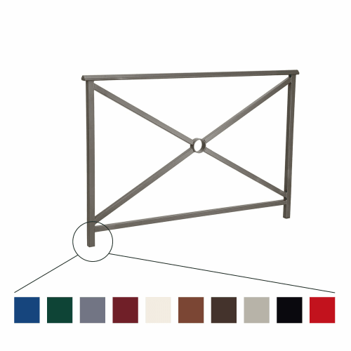 Außengeländer Lissabon mit gewölbtem Handlauf in verschiedenen Farben