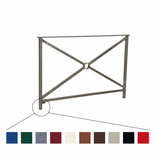 Straßengeländer Heritage mit Handlauf ohne Griffe in verschiedenen Farben