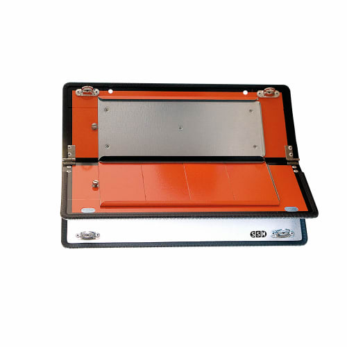 Klappbare Warntafel mit Wechselziffern in Orange und Silber nach GGVSEB ADR Vorschriften