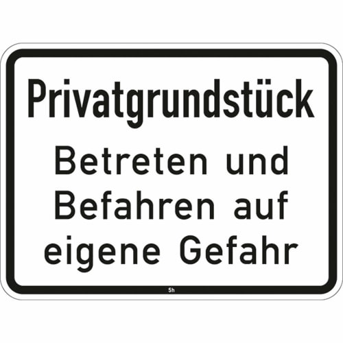 Verkehrsschild Privatgrundstück Betreten und Befahren auf eigene Gefahr VZ 2825
