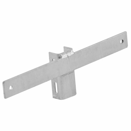 Flachtraverse Schiebeschelle aus Metall zur Bandbefestigung mit Löchern zur Montage