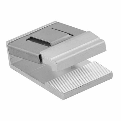 Alform Klemmteil mit Edelstahllasche zur Bandbefestigung aus Metall