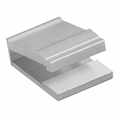 Alform-Klemmteil aus Aluminium mit geriffelter Oberfläche