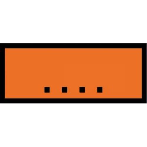 UN-Label mit UN-Nummer 1990 orange rechteckiges Gefahrgutkennzeichen