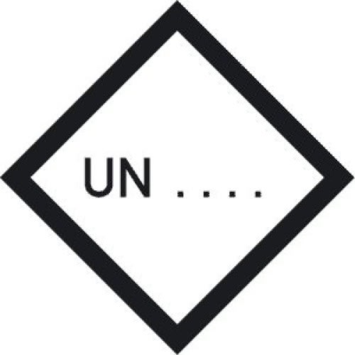 Gefahrzettel mit UN-Nummer 1985 in schwarzem Rahmen auf weißem Hintergrund