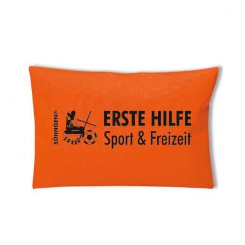 Oranges Erste Hilfe Set für Sport und Freizeit von Söhngen mit schwarzem Aufdruck
