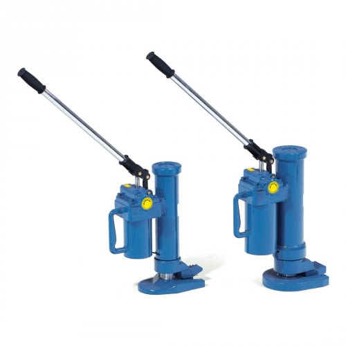 FETRA Maschinenheber 6931 in blau mit Tragkraft 5 und 10 Tonnen, zwei Hebegeräte mit langen Griffen