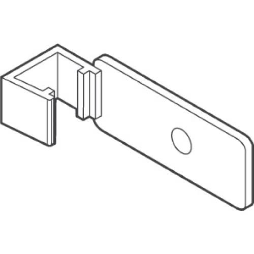 Wandhalter zur Befestigung von Kunststoffrahmen aus Metall mit Loch zur Schraubbefestigung
