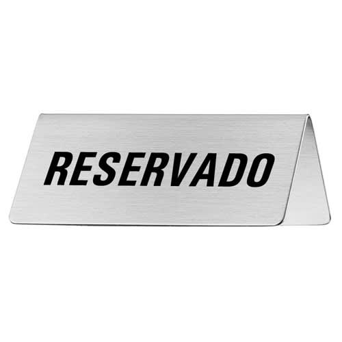 Tischschild Reservado aus Metall in 5er Verpackung