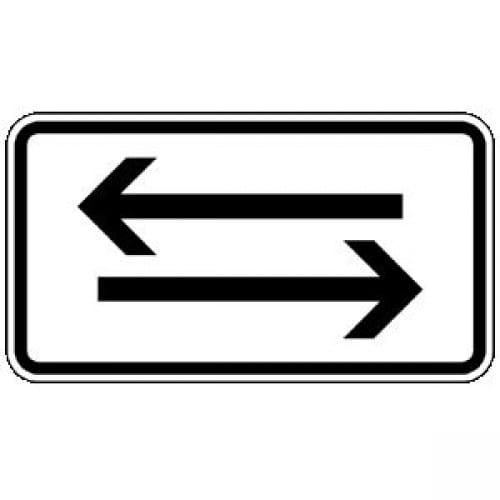 Verkehrsschild Verkehr in beide Richtungen mit zwei gegengerichteten waagerechten Pfeilen VZ 1000-30