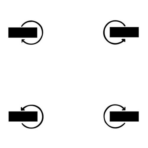 FETRA® 4 Lenkrollen Set mit schwarzem Rad und Metallhalterung
