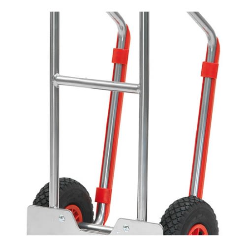 FETRA Kunststoff-Gleitkufen 1753 für Stahlrohrkarren mit roten Halterungen und schwarzen Reifen