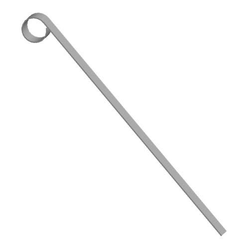 Entriegler für verschließbare Abdeckkappe aus Metall in silberner Farbe