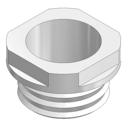 Gewindering für Guss-Bodenhülse Ersatzteil 2/2 aus Metall mit Außengewinde