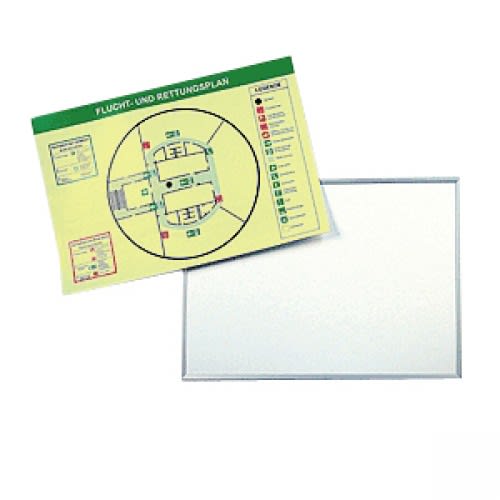Flucht- und Rettungsplan mit langnachleuchtendem Brandschutzplan und Druck inklusive Rahmen