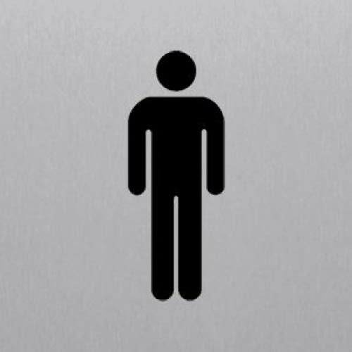WC Herren Schild eckig mit Piktogramm eines Mannes