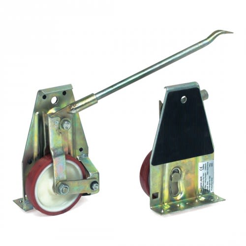 FETRA Hubrollen 6971 mit Tragkraft 1000 kg, Metallrahmen und rotem Rad