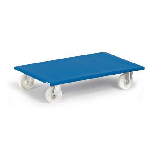 FETRA Möbelroller 2359 mit blauer Plattform und weißem Rad, Tragkraft 600 kg