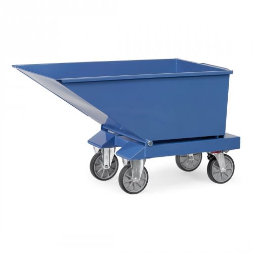 FETRA Muldenkipper 4701 in blau mit 250 Liter Fassungsvermögen und vier Lenkrollen