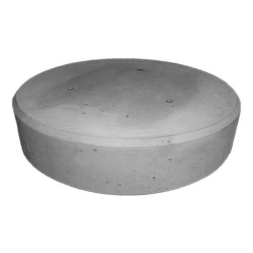 Runder Betonsockel für Rastplatz-Wertstoffsammler aus massivem Beton
