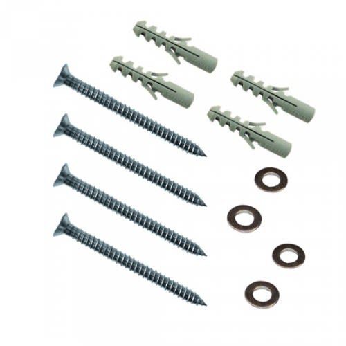 Montagesatz mit Schrauben, Dübeln und Unterlegscheiben für Hundekotbeutel-Spender zur Wandbefestigung