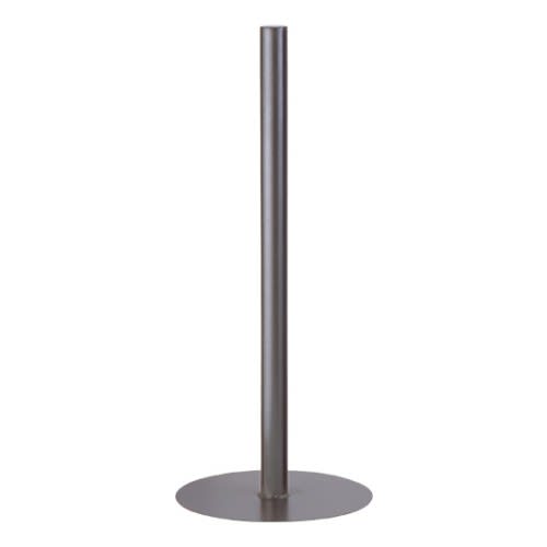 Befestigungspfosten Standard aus Metall mit runder Bodenplatte zum Aufschrauben