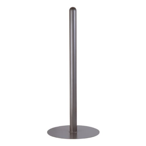 Befestigungspfosten mit Halbkugel und Bodenplatte zum Aufschrauben aus Metall