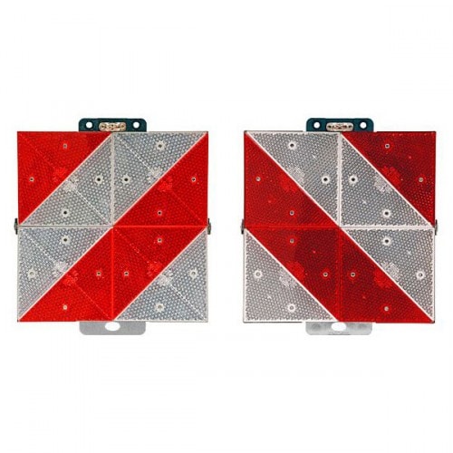 Kleine klappbare Parkwarntafel mit bauartgeprüftem reflektierendem rot-weißem Muster