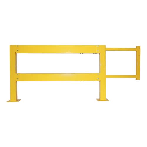 Gelbe Schiebetür für Sicherheitsgeländer PROFI aus Metall