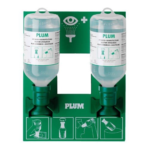Augenspülstation mit 2 Flaschen von PLUM zur Augenspülung und Notfallaugenreinigung
