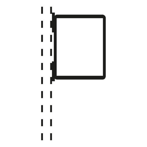 Technische Zeichnung Ausleger-Rohrrahmen Typ 3 Seitenansicht