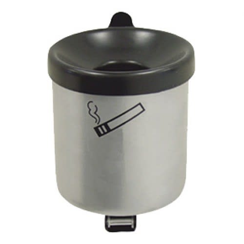 Wandascher RONDO JUNIOR aus Edelstahl mit schwarzem Deckel und 0,6 Liter Inhalt