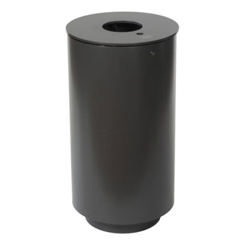 Schwerer Stand-Abfallbehälter mit integriertem Ascher, schwarzer Metallmülleimer mit 5 und 45 Liter Fassungsvermögen