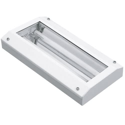 Anti-Vandalen-Leuchte AVL-LUX PREMIUM in weißer Ausführung für Wand- und Deckenaufbau mit schutzgehäuse und Leuchtstoffröhre