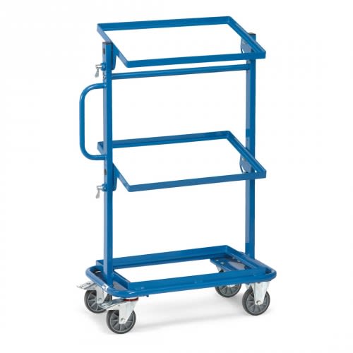 FETRA Beistellwagen 32910 mit neigbaren Etagen und blauer Rahmenkonstruktion, Tragkraft 200 kg