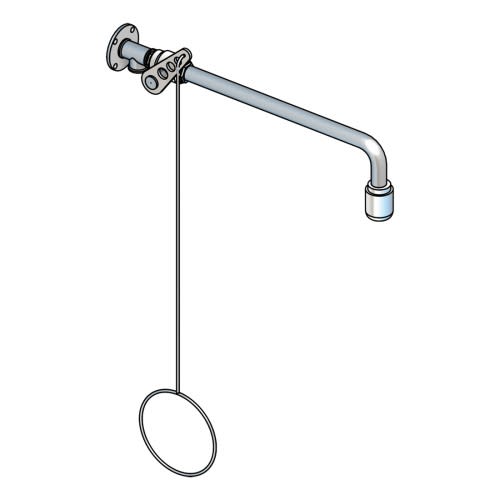 Notdusche mit Zugstange zur Wandmontage Aufputz, Sicherheitsdusche mit Zugmechanismus